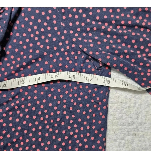 Boden Black Blouse with Pink Dots and Ruffles - Picture 8 of 9